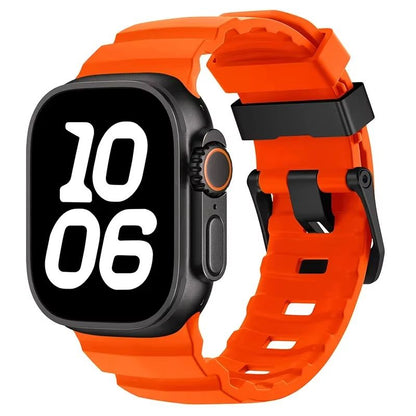Sport Silicone Band With Titanium Buckle For Apple Watch Ultra 2 10 9 8 7 6 SE 5 4  Durable And Sty 11