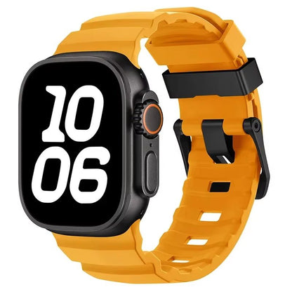 Sport Silicone Band With Titanium Buckle For Apple Watch Ultra 2 10 9 8 7 6 SE 5 4  Durable And Sty 12