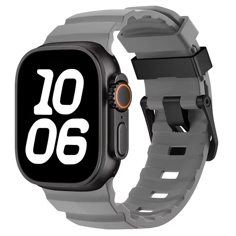 Sport Silicone Band With Titanium Buckle For Apple Watch Ultra 2 10 9 8 7 6 SE 5 4  Durable And Sty 13