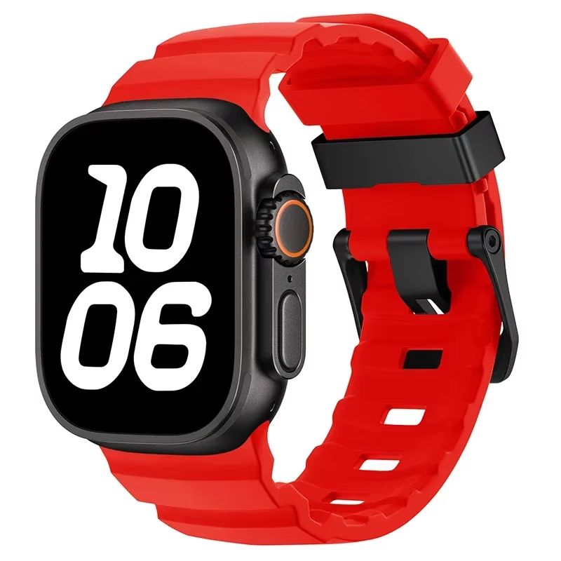 Sport Silicone Band With Titanium Buckle For Apple Watch Ultra 2 10 9 8 7 6 SE 5 4  Durable And Sty 15