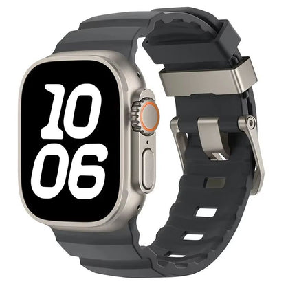 Sport Silicone Band With Titanium Buckle For Apple Watch Ultra 2 10 9 8 7 6 SE 5 4  Durable And Sty 17