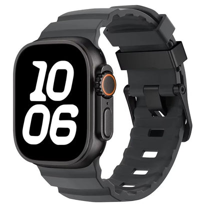 Sport Silicone Band With Titanium Buckle For Apple Watch Ultra 2 10 9 8 7 6 SE 5 4  Durable And Sty 8
