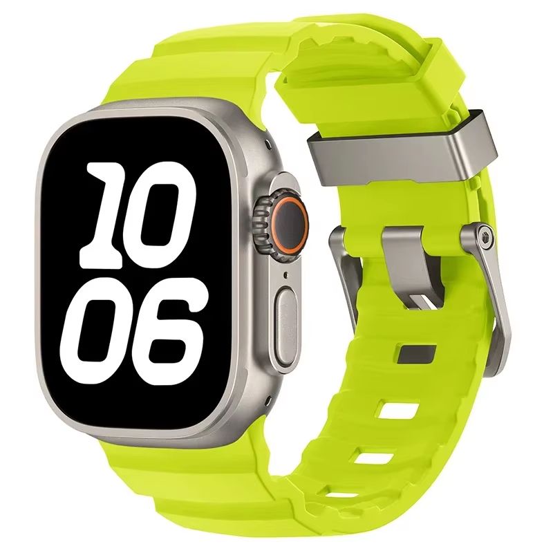 Sport Silicone Band With Titanium Buckle For Apple Watch Ultra 2 10 9 8 7 6 SE 5 4  Durable And Sty 23