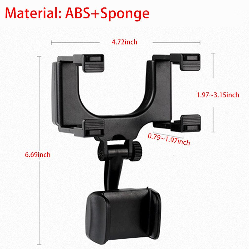 Foldable Car Phone Bracket Support Rearview Mirror Mount Holder Adjustable GPS Navigation Stand For 3