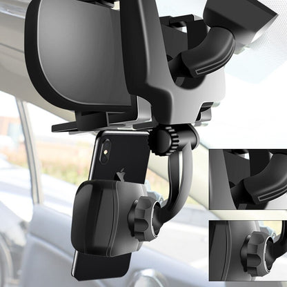 Foldable Car Phone Bracket Support Rearview Mirror Mount Holder Adjustable GPS Navigation Stand For 4
