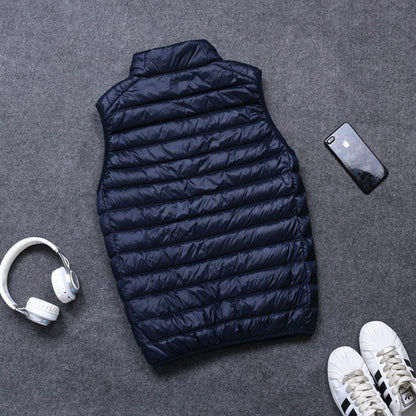 Mens Lightweight Down Vest White Duck Down Fill Warm Sleeveless Jacket For Autumn And Winter Casual 5