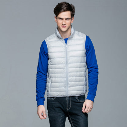 Mens Lightweight Down Vest White Duck Down Fill Warm Sleeveless Jacket For Autumn And Winter Casual 6