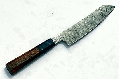 Premium Damascus Steel Chef Knife  8 Inch Handmade Santoku With Pakka Wood Grip 1