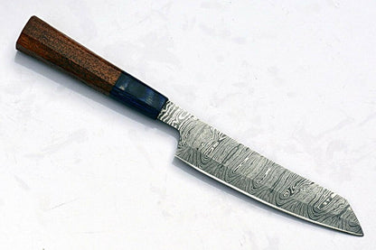 Premium Damascus Steel Chef Knife  8 Inch Handmade Santoku With Pakka Wood Grip 2