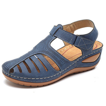 Retro Wedge Womens Sandals Summer Casual Ladies Shoes Plus Size Comfortable Female Footwear 7