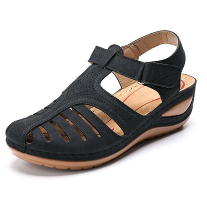 Retro Wedge Womens Sandals Summer Casual Ladies Shoes Plus Size Comfortable Female Footwear 6
