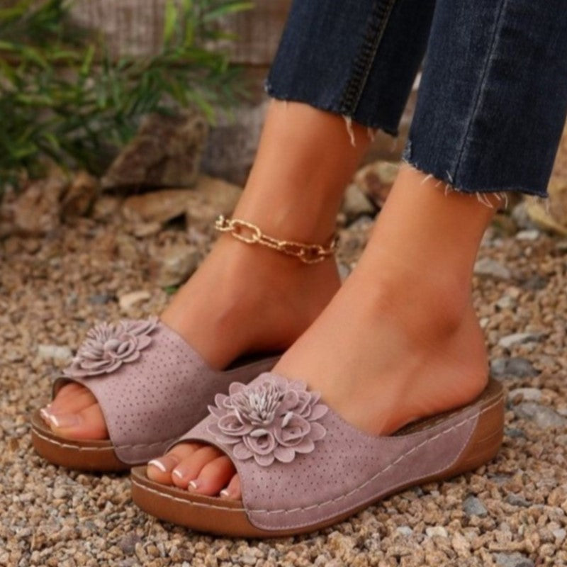 Trendy Woman Sandals Shoes For Summer Parties SlipOn Wedge Platform Ladies Shoes  Female Slippers 1