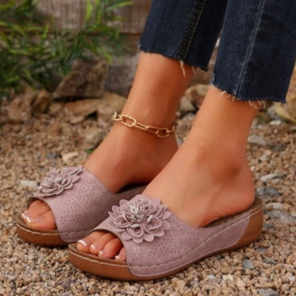 Trendy Woman Sandals Shoes For Summer Parties SlipOn Wedge Platform Ladies Shoes  Female Slippers 1