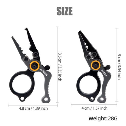 Booms Fishing X1 Aluminum Fishing Pliers  SaltwaterResistant Multitool With Hook Remover And Braide 1