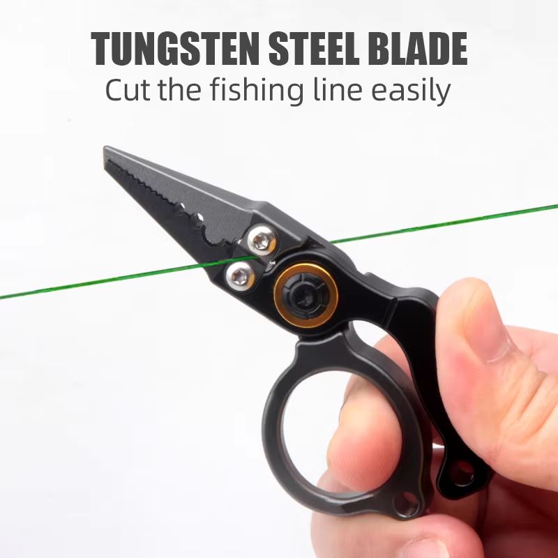 Booms Fishing X1 Aluminum Fishing Pliers  SaltwaterResistant Multitool With Hook Remover And Braide 4
