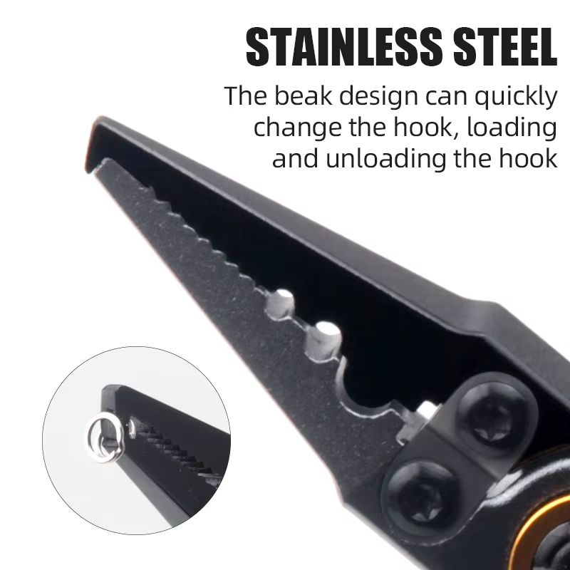 Booms Fishing X1 Aluminum Fishing Pliers  SaltwaterResistant Multitool With Hook Remover And Braide 5