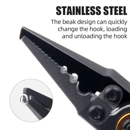 Booms Fishing X1 Aluminum Fishing Pliers  SaltwaterResistant Multitool With Hook Remover And Braide 5