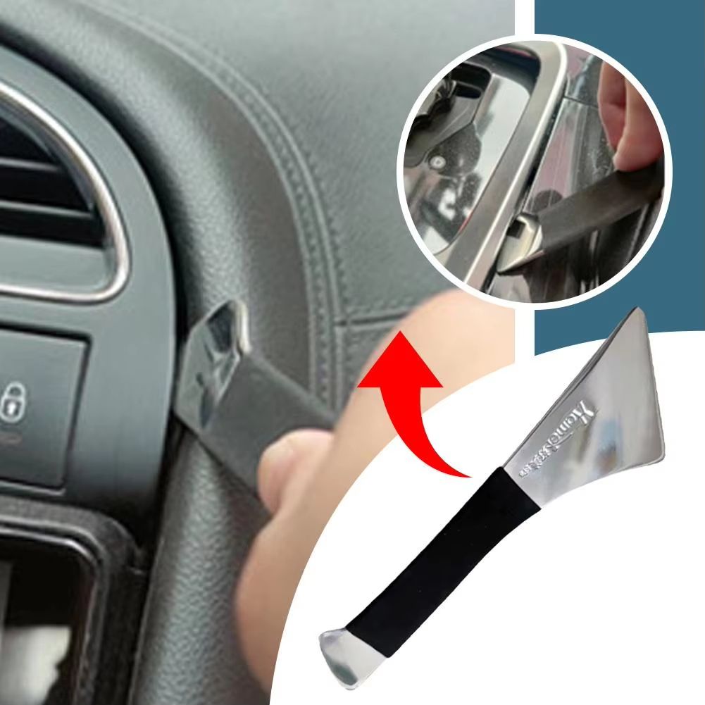 Premium Stainless Steel Car Trim Removal Tool Set  HeavyDuty Metal Crowbar For Audio Door And Conso 2