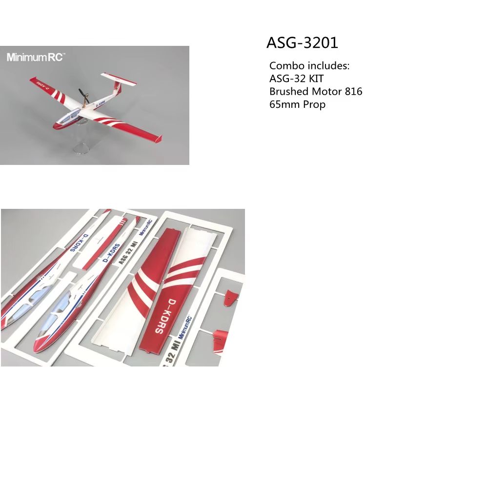 MinimumRC ASG32 Foam Glider Kit  560mm Wingspan FixedWing RC Airplane For Kids  Hobbyists 4