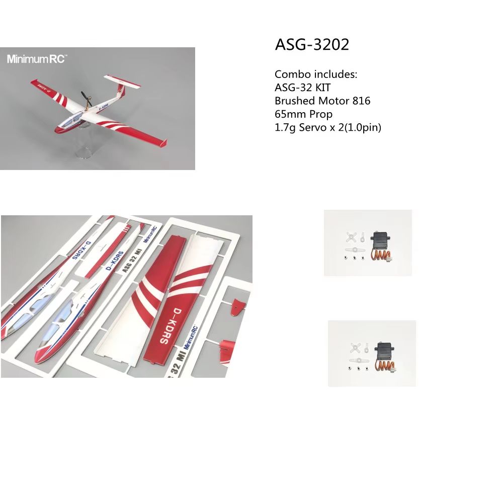 MinimumRC ASG32 Foam Glider Kit  560mm Wingspan FixedWing RC Airplane For Kids  Hobbyists 5