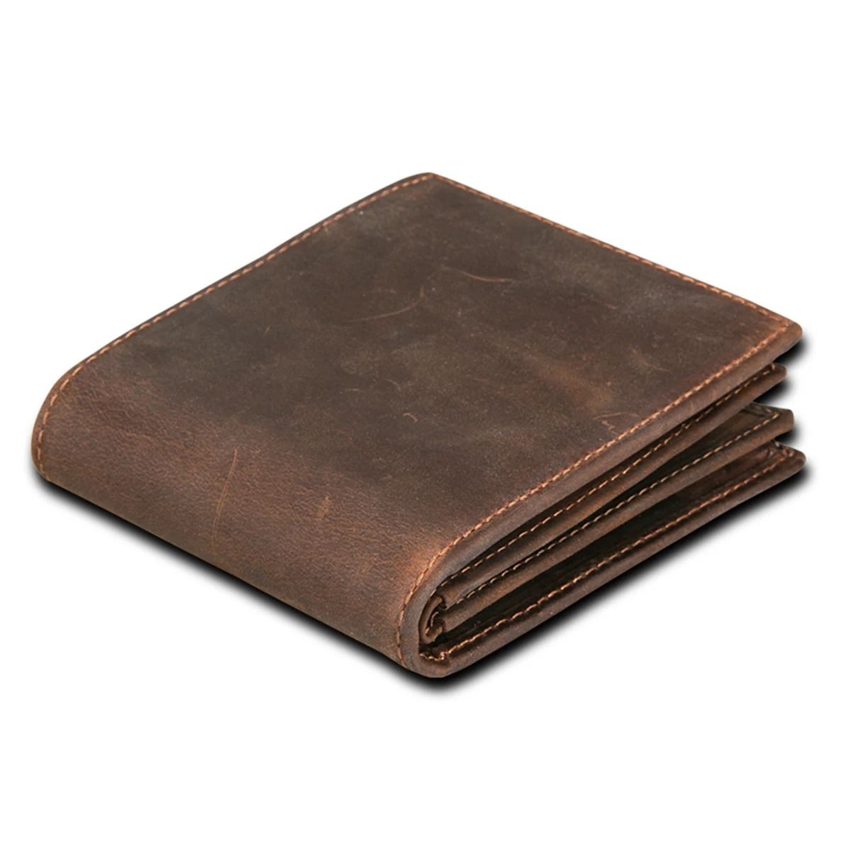 Vintage Oil Wax Leather Wallet with RFID Blocking