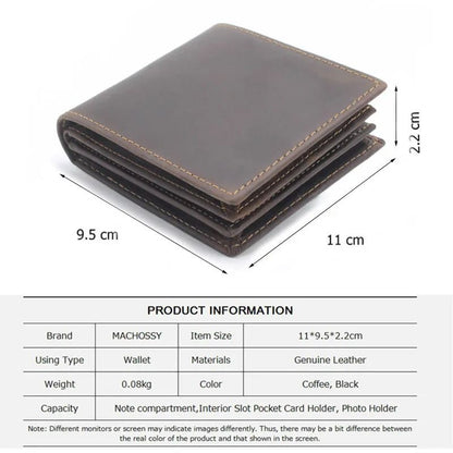 Vintage Oil Wax Leather Wallet With RFID Blocking 1