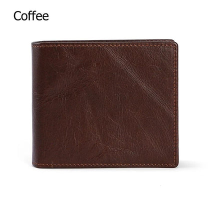 Vintage Oil Wax Leather Wallet With RFID Blocking 9