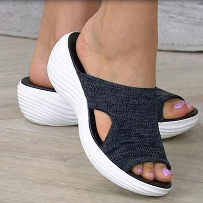 Chic Fashion Summer Woman Sandals Shoes Wedge Women Shoe Soft Womens Sandals Slide Party Sandal Female Footwear