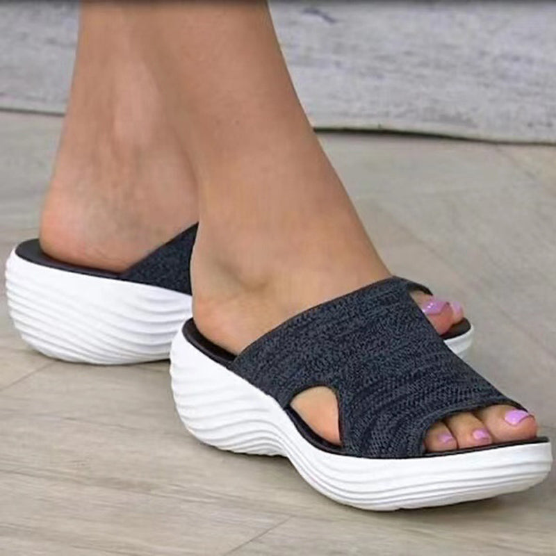 Chic Fashion Summer Woman Sandals Shoes Wedge Women Shoe Soft Womens Sandals Slide Party Sandal Fem 3