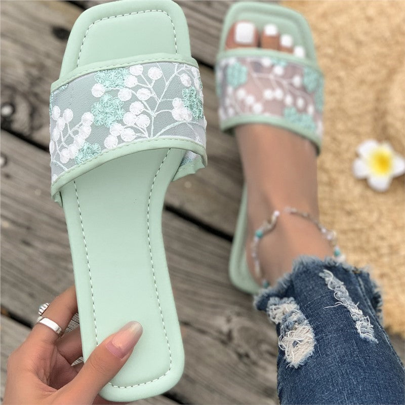 Elegant Summer Sandals Women Shoes Lightweight Outdoor Ladies Walking Shoes  Soft Slides Female Sli 7