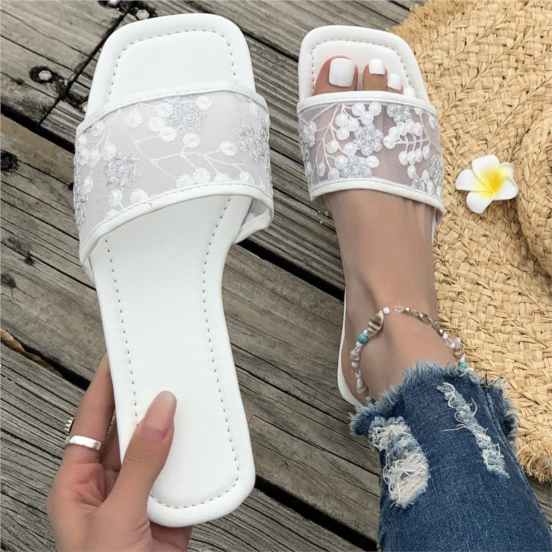 Elegant Summer Sandals Women Shoes Lightweight Outdoor Ladies Walking Shoes  Soft Slides Female Sli 5
