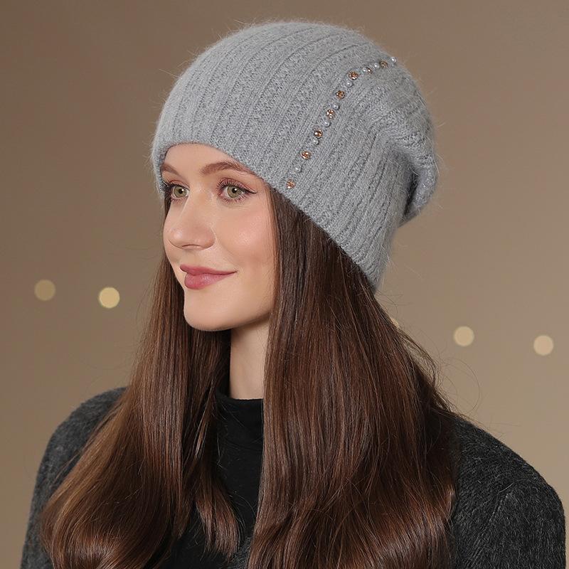 New Women Winter Hat Fashion Decorate Beanie Hat Warm Winter Cap For Female Casual Streetwear Knitt 1