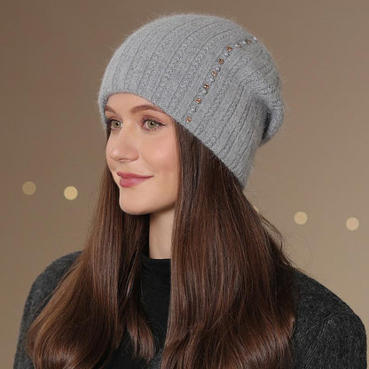 New Women Winter Hat Fashion Decorate Beanie Hat Warm Winter Cap For Female Casual Streetwear Knitt 1