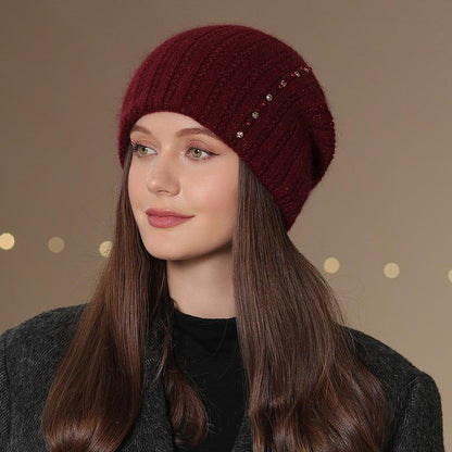 New Women Winter Hat Fashion Decorate Beanie Hat Warm Winter Cap For Female Casual Streetwear Knitt 4