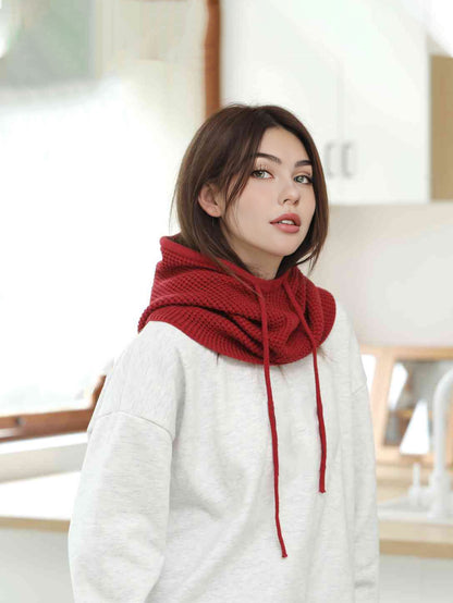 OnePiece Knit Balaclavas A Women Winter Beanie Hats Mask Neck Circle Scarf Ski Snow Hat For Outdoor 3