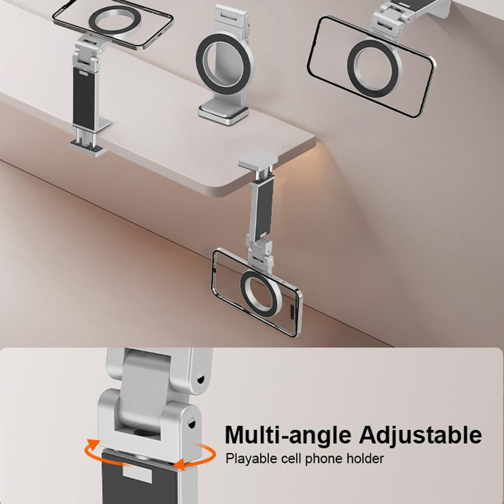 Essentials Flexible Rotation Magsafe Phone Stand, Universal Foldable Magnetic Holder, Airplane Travel Mount for iPhone