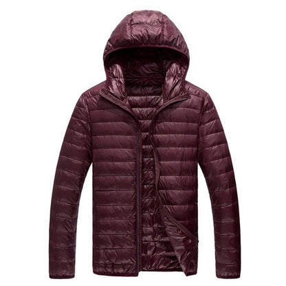 Lightweight Winter Down Jacket For Men Ultra Light Packable Puffer Padded Hooded Coat Breathable 4