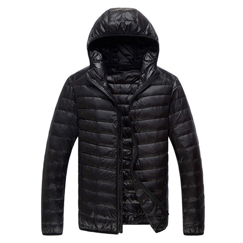 Lightweight Winter Down Jacket For Men Ultra Light Packable Puffer Padded Hooded Coat Breathable 9