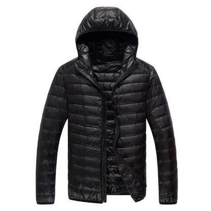 Lightweight Winter Down Jacket For Men Ultra Light Packable Puffer Padded Hooded Coat Breathable 9