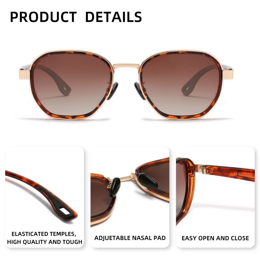 Polarized Round Sunglasses With UV400 Protection 2