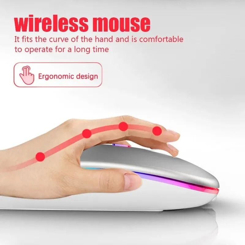 Wireless RGB Rechargeable Bluetooth Mouse 4