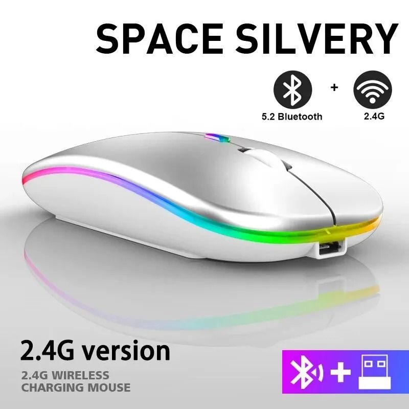 Wireless RGB Rechargeable Bluetooth Mouse 9