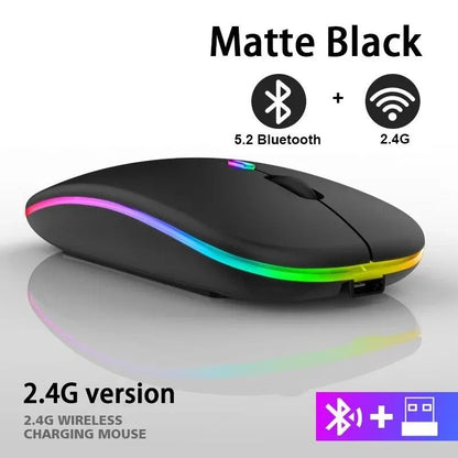 Wireless RGB Rechargeable Bluetooth Mouse 8