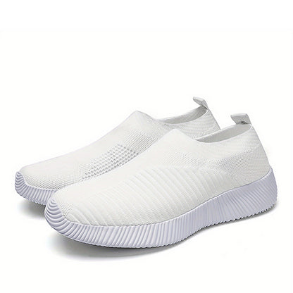 New Casual Womens Sneakers Lightweight Slip On Breathable Vulcanized Walking Shoes For Ladies 10