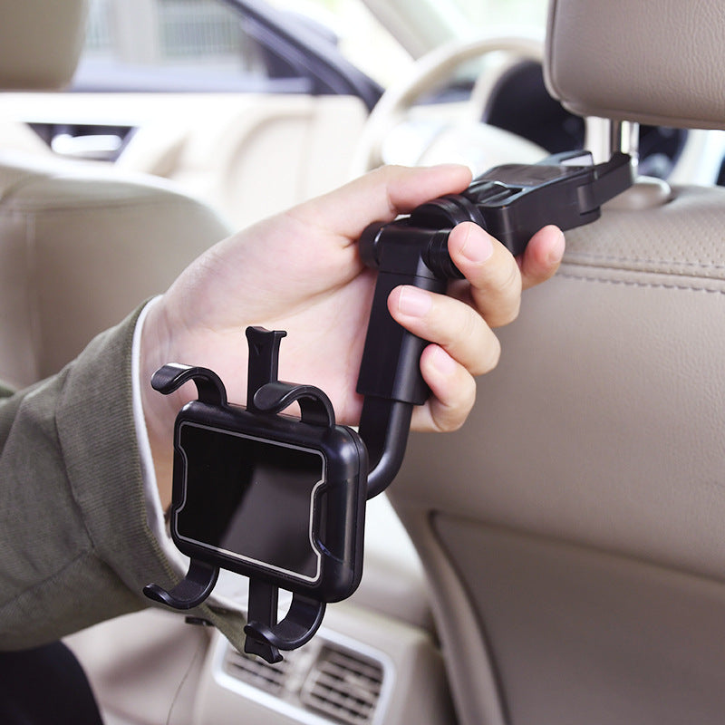 Rearview Mirror Universal Flexible Holder for iPhone, 360 Degree Adjustable Car Phone Holder, Easy Clip Mount Stand
