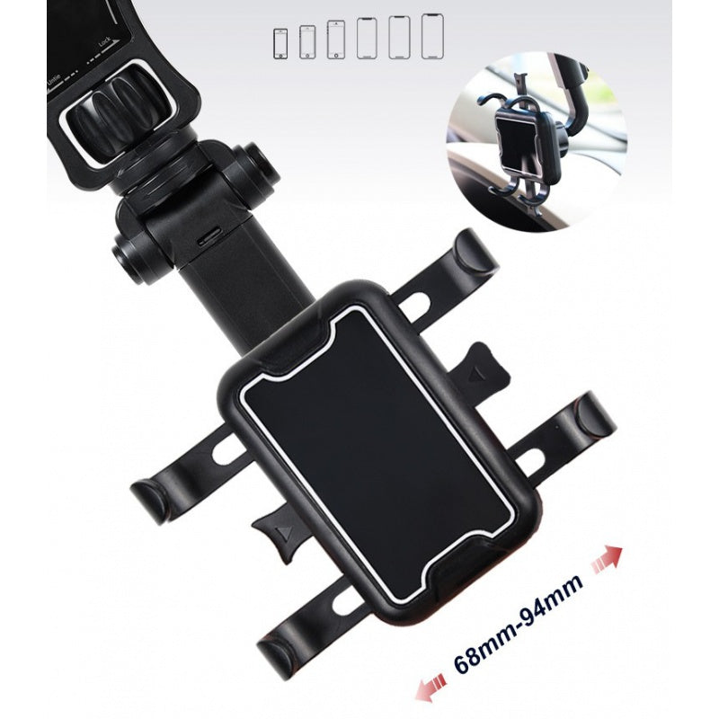 Rearview Mirror Universal Flexible Holder for iPhone, 360 Degree Adjustable Car Phone Holder, Easy Clip Mount Stand