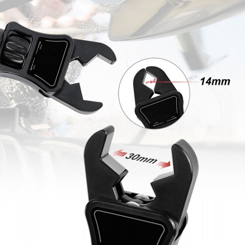 Rearview Mirror Universal Flexible Holder for iPhone, 360 Degree Adjustable Car Phone Holder, Easy Clip Mount Stand