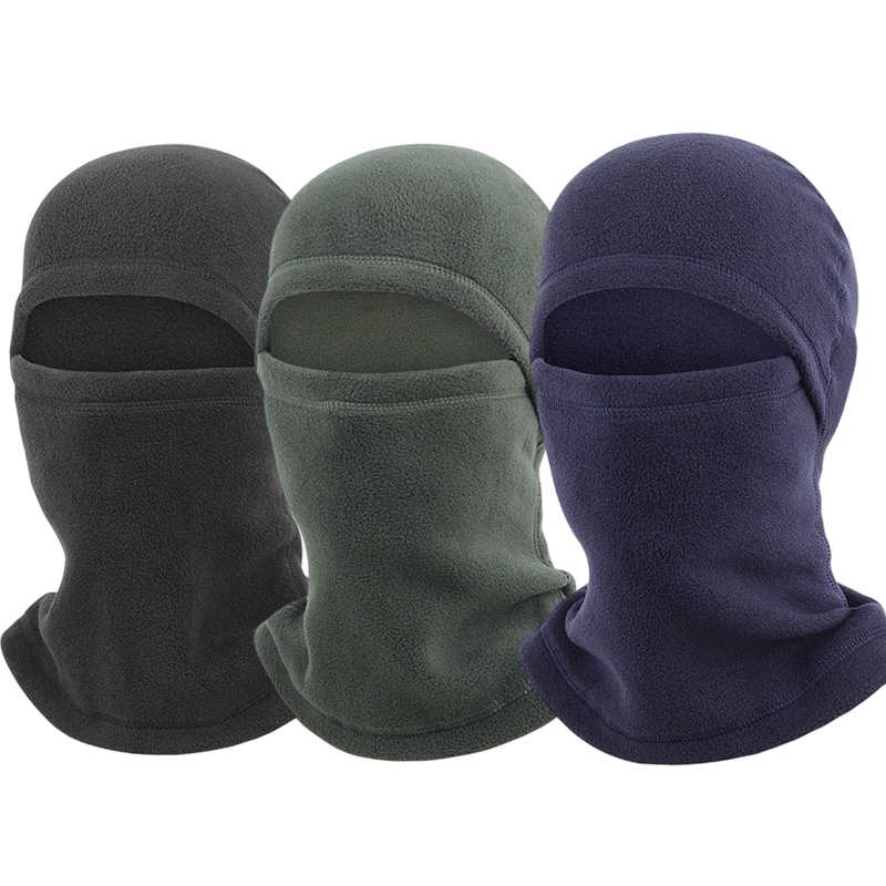 1pc Unisexs Balaclava Hat With Ear Warmer Solid Color Knitting Beanie Hat Breathable Face Mask For  3