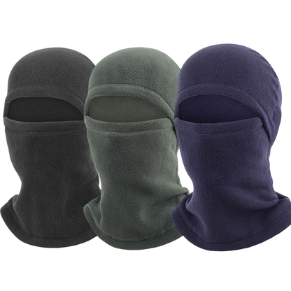 1pc Unisexs Balaclava Hat With Ear Warmer Solid Color Knitting Beanie Hat Breathable Face Mask For  3