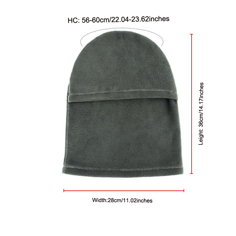 1pc Unisexs Balaclava Hat With Ear Warmer Solid Color Knitting Beanie Hat Breathable Face Mask For  4